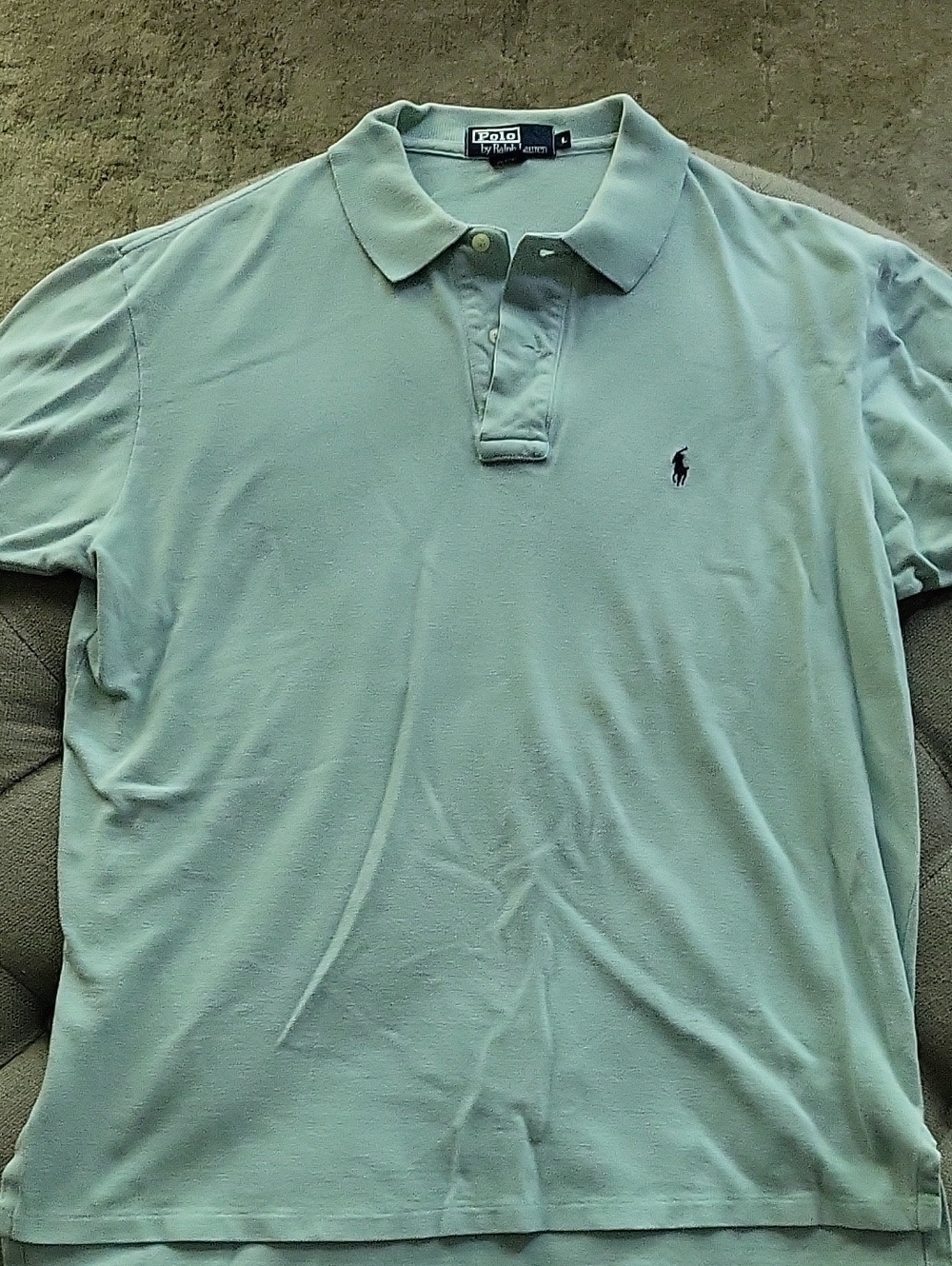 Ralph Lauren Men's Polo Shirt in Mint Green with Navy Pony